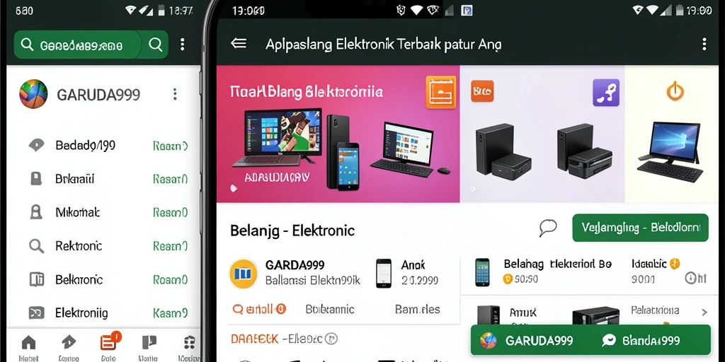 Tampilan antarmuka GARUDA999 untuk belanja elektronik yang user-friendly.