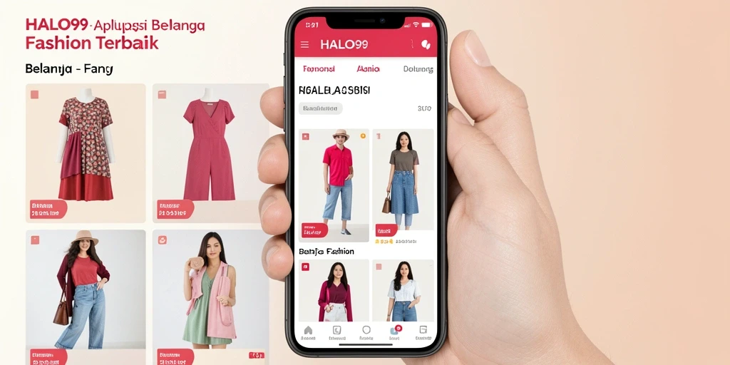 Antarmuka HALO99 menampilkan pilihan fashion terkini dengan mudah dan menarik.