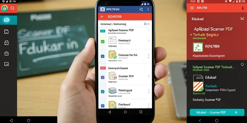 Antarmuka aplikasi RP6789 yang user-friendly untuk Scanner PDF.
