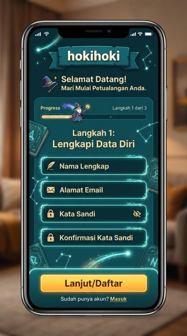 Tampilan halaman daftar hokihoki